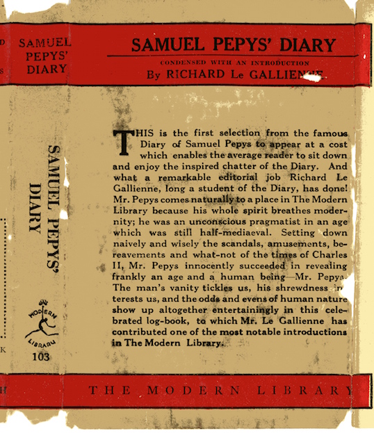 Samuel Pepys in The Modern Library